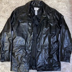 Leather Calvin Klein Jacket